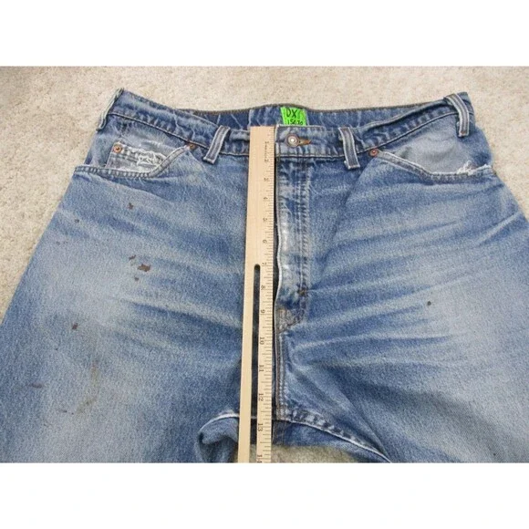 VINTAGE Levis Jeans 550 Relaxed Men 36x30 Blue Orange Tab Distressed Denim USA * - Picture 13 of 16